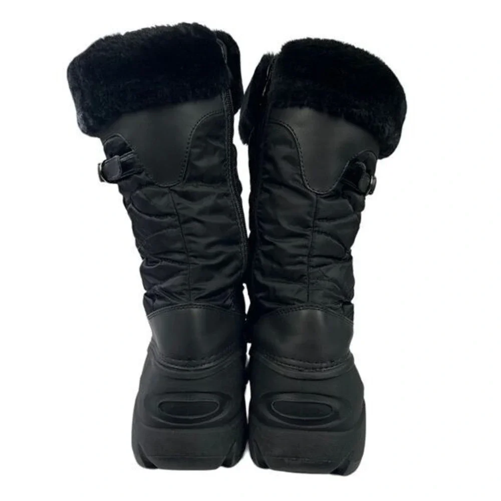 Dream Pairs Tapanz-1‎ Winter Boots Black Thinsulate Faux Fur Snow Hiking Women 8